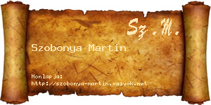 Szobonya Martin névjegykártya
